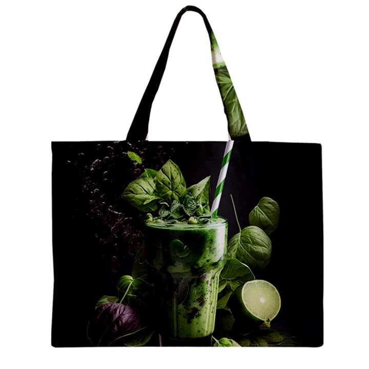 Drink Spinach Smooth Apple Ginger Zipper Mini Tote Bag