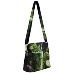 Drink Spinach Smooth Apple Ginger Zipper Messenger Bag by Ndabl3x