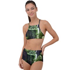 Drink Spinach Smooth Apple Ginger High Waist Tankini Set by Ndabl3x