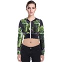 Drink Spinach Smooth Apple Ginger Long Sleeve Zip Up Bomber Jacket View1