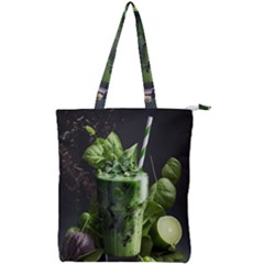 Drink Spinach Smooth Apple Ginger Double Zip Up Tote Bag by Ndabl3x