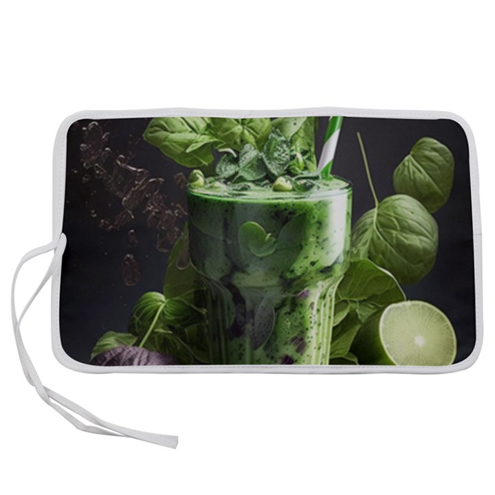 Drink Spinach Smooth Apple Ginger Pen Storage Case (M)