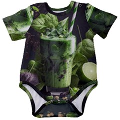 Drink Spinach Smooth Apple Ginger Baby Short Sleeve Bodysuit by Ndabl3x