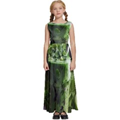 Drink Spinach Smooth Apple Ginger Kids  Satin Sleeveless Maxi Dress by Ndabl3x