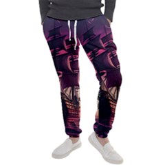 Ship Pirate Adventure Landscape Ocean Sun Heaven Men s Jogger Sweatpants by Ndabl3x