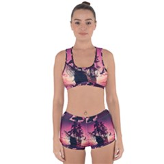 Ship Pirate Adventure Landscape Ocean Sun Heaven Racerback Boyleg Bikini Set by Ndabl3x