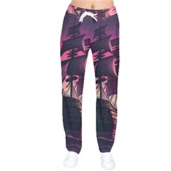 Ship Pirate Adventure Landscape Ocean Sun Heaven Women Velvet Drawstring Pants