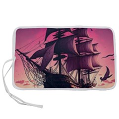 Ship Pirate Adventure Landscape Ocean Sun Heaven Pen Storage Case (m) by Ndabl3x