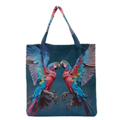 Birds Parrots Love Ornithology Species Fauna Grocery Tote Bag by Ndabl3x