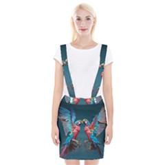 Birds Parrots Love Ornithology Species Fauna Braces Suspender Skirt by Ndabl3x