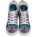 Birds Parrots Love Ornithology Species Fauna Men s Hi-Top Skate Sneakers View1