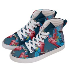 Birds Parrots Love Ornithology Species Fauna Women s Hi-top Skate Sneakers by Ndabl3x