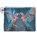 Birds Parrots Love Ornithology Species Fauna Canvas Cosmetic Bag (XXL) View1