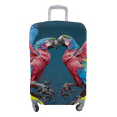 Birds Parrots Love Ornithology Species Fauna Luggage Cover (small) by Ndabl3x