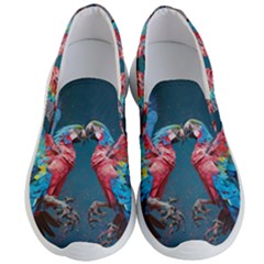 Birds Parrots Love Ornithology Species Fauna Men s Lightweight Slip Ons by Ndabl3x