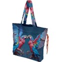 Birds Parrots Love Ornithology Species Fauna Drawstring Tote Bag View1