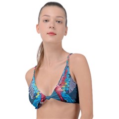 Birds Parrots Love Ornithology Species Fauna Knot Up Bikini Top by Ndabl3x