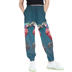 Birds Parrots Love Ornithology Species Fauna Kids  Elastic Waist Pants by Ndabl3x