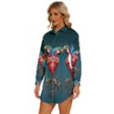 Birds Parrots Love Ornithology Species Fauna Womens Long Sleeve Shirt Dress View2