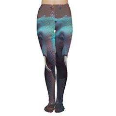 Elephant Tusks Trunk Wildlife Africa Tights by Ndabl3x