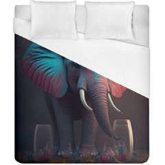 Elephant Tusks Trunk Wildlife Africa Duvet Cover (california King Size) by Ndabl3x