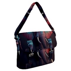 Elephant Tusks Trunk Wildlife Africa Buckle Messenger Bag by Ndabl3x