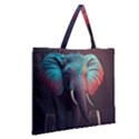 Elephant Tusks Trunk Wildlife Africa Zipper Large Tote Bag View2