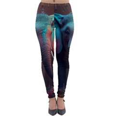 Elephant Tusks Trunk Wildlife Africa Lightweight Velour Leggings by Ndabl3x