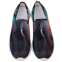 Elephant Tusks Trunk Wildlife Africa Men s Slip On Sneakers by Ndabl3x