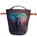 Elephant Tusks Trunk Wildlife Africa Drawstring Bucket Bag View1