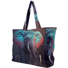 Elephant Tusks Trunk Wildlife Africa Simple Shoulder Bag by Ndabl3x