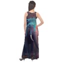 Elephant Tusks Trunk Wildlife Africa Sleeveless Velour Maxi Dress View2