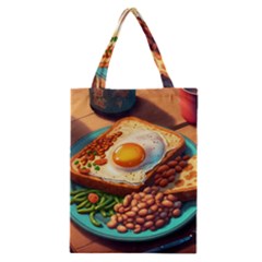 Breakfast Egg Beans Toast Plate Classic Tote Bag by Ndabl3x