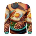 Breakfast Egg Beans Toast Plate Men s Long Sleeve Tee View2