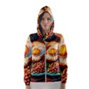 Breakfast Egg Beans Toast Plate Women s Hooded Windbreaker View1