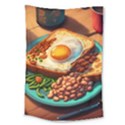 Breakfast Egg Beans Toast Plate Large Tapestry View1