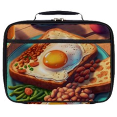 Breakfast Egg Beans Toast Plate Full Print Lunch Bag by Ndabl3x