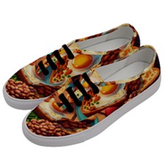 Breakfast Egg Beans Toast Plate Men s Classic Low Top Sneakers by Ndabl3x