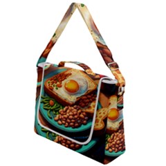 Breakfast Egg Beans Toast Plate Box Up Messenger Bag by Ndabl3x