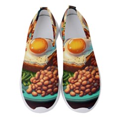 Breakfast Egg Beans Toast Plate Women s Slip On Sneakers by Ndabl3x