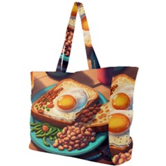 Breakfast Egg Beans Toast Plate Simple Shoulder Bag by Ndabl3x