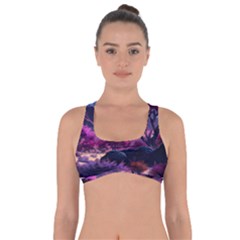 Landscape Painting Purple Tree Got No Strings Sports Bra by Ndabl3x