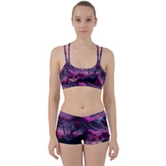 Landscape Painting Purple Tree Perfect Fit Gym Set by Ndabl3x