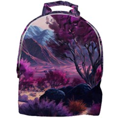 Landscape Painting Purple Tree Mini Full Print Backpack by Ndabl3x