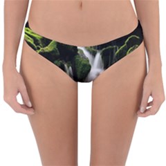 Waterfall Moss Korea Mountain Valley Green Forest Reversible Hipster Bikini Bottoms by Ndabl3x