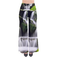 Waterfall Moss Korea Mountain Valley Green Forest So Vintage Palazzo Pants by Ndabl3x