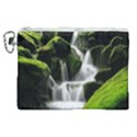 Waterfall Moss Korea Mountain Valley Green Forest Canvas Cosmetic Bag (XL) View1