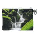 Waterfall Moss Korea Mountain Valley Green Forest Canvas Cosmetic Bag (XL) View2