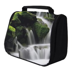 Waterfall Moss Korea Mountain Valley Green Forest Full Print Travel Pouch (small) by Ndabl3x