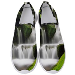 Waterfall Moss Korea Mountain Valley Green Forest Men s Slip On Sneakers by Ndabl3x